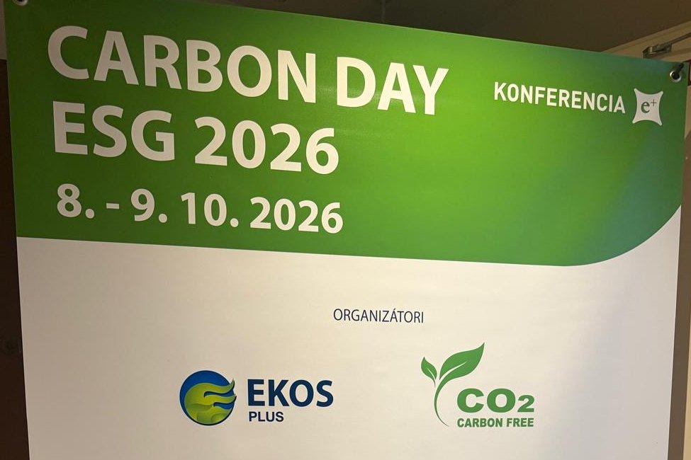 Baner konferencie CARBON DAY / ESG 2026 s organizátormi EKOS PLUS a Carbon Free